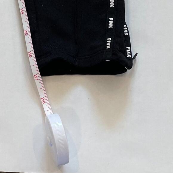 Victoria's Secret PINK Black Joggers/Track Pants, Fleece, Logo on Side Leg, M - Picture 12 of 13